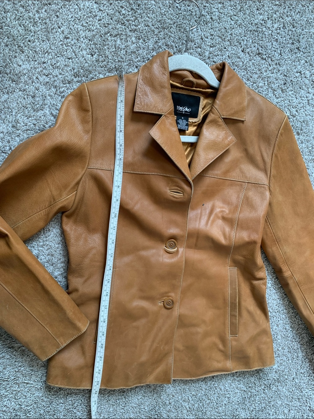 Vintage Messino Tailored Tan Leather Jacket - Picture 8 of 8